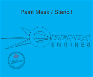 'Orenda Engines Logo' Premium Vinyl Decal Stencil Sticker