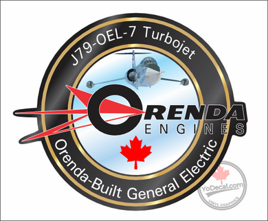 'Orenda-Built GE J79-OEL-7 Turbojet Engine' Premium Vinyl Decal Sticker