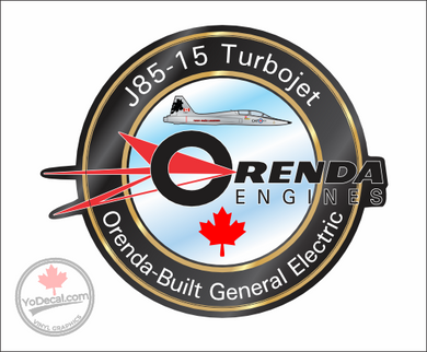 'Orenda GE J85-15 Turbojet Engine' Premium Vinyl Decal Sticker