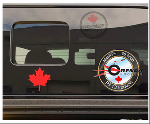 'Orenda PS-13 Iroquois Engine' Premium Vinyl Decal Sticker