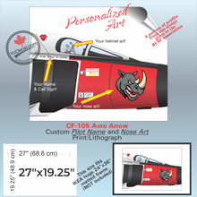 CF-105 Avro Arrow PERSONALIZED Aircraft Side Profile Art Print / Lithograph