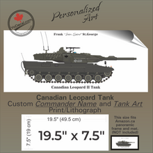 Leopard II Tank PERSONALIZED Side Profile Art Print / Lithograph