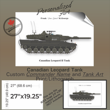 Leopard II Tank PERSONALIZED Side Profile Art Print / Lithograph