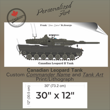 Leopard II Tank PERSONALIZED Side Profile Art Print / Lithograph