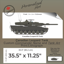 Leopard II Tank PERSONALIZED Side Profile Art Print / Lithograph