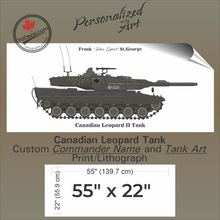 Leopard II Tank PERSONALIZED Side Profile Art Print / Lithograph