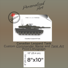 Leopard II Tank PERSONALIZED Side Profile Art Print / Lithograph