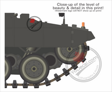 Leopard II Tank PERSONALIZED Side Profile Art Print / Lithograph