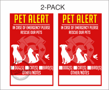 'Pet Alert (Rescue)' Premium Vinyl Decal / Sticker