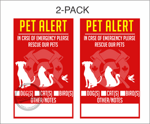 'Pet Alert (Rescue)' Premium Vinyl Decal / Sticker