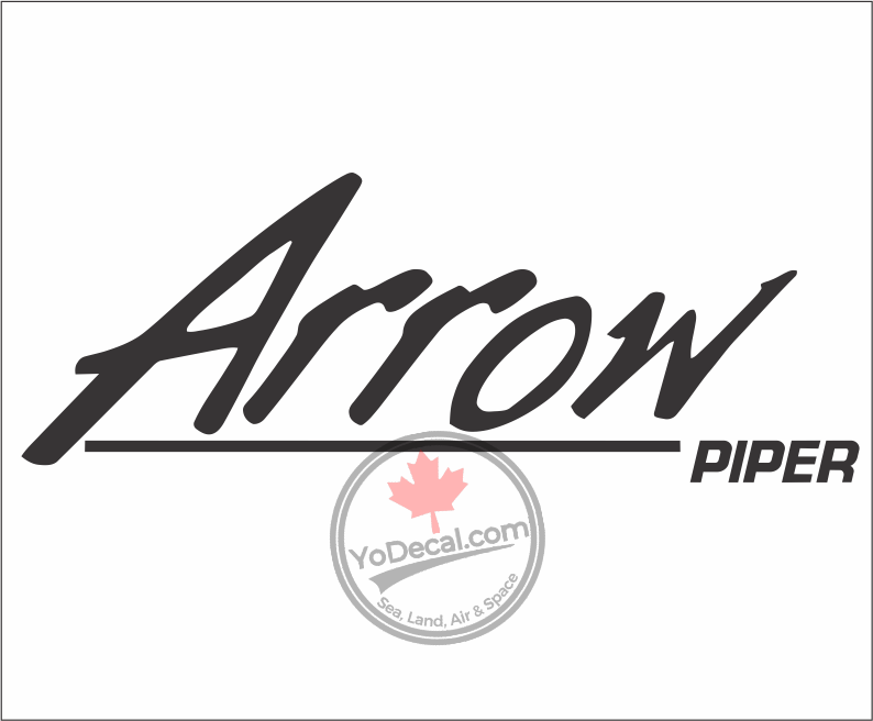 'Piper Arrow PA-28R Logo' Premium Vinyl Decal