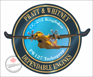 'Pratt & Whitney PW127 Turboprop CC-295 Kingfisher' Premium Vinyl Decal Sticker