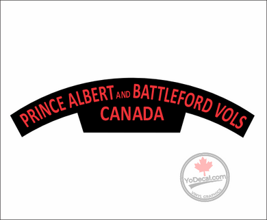 Prince Albert & Battleford WWII Shoulder Flash Premium Vinyl Decal / Sticker