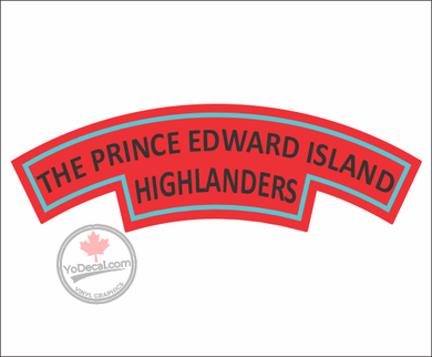 Prince Edward Island Highlanders WWII Shoulder Flash Vinyl Decal / Sticker