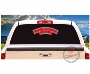 Prince Edward Island Highlanders WWII Shoulder Flash Vinyl Decal / Sticker