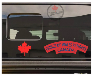 Prince of Wales Rangers WWII Shoulder Flash Vinyl Decal / Sticker