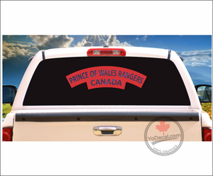 Prince of Wales Rangers WWII Shoulder Flash Vinyl Decal / Sticker