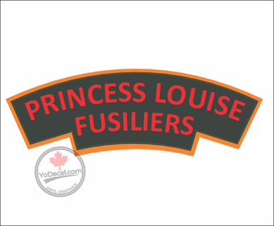 Princess Louise Fusiliers WWII Shoulder Flash Vinyl Decal / Sticker