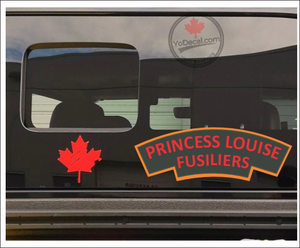 Princess Louise Fusiliers WWII Shoulder Flash Vinyl Decal / Sticker