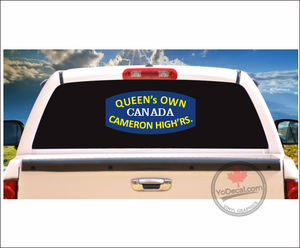 Queen's Own Cameron Highlanders WWII Shoulder Flash Vinyl Decal / Sticker