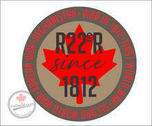 'Royal 22nd Regiment R22R Since 1812' Premium Vinyl Decal / Sticker