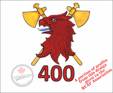 'RCAF 400 Squadron Falcon Tomahawk Index City of Toronto' Premium Vinyl Decal Sticker