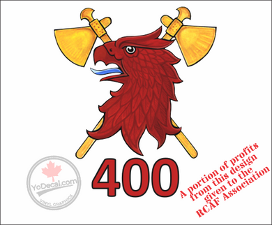 'RCAF 400 Squadron Falcon Tomahawk Index City of Toronto' Premium Vinyl Decal Sticker