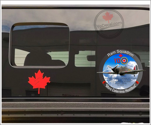 'RCAF 401 Ram Squadron WWII Hurricane Mors Celerrima Hostibus' Premium Vinyl Decal Sticker