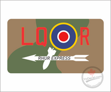 'RCAF 405 Sqn WWII Lancaster Rhur Express' Premium Vinyl Decal Sticker