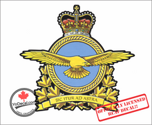 'RCAF Air Command Badge Sic Itur Ad Astra Full Colour' Premium Vinyl Decal / Sticker