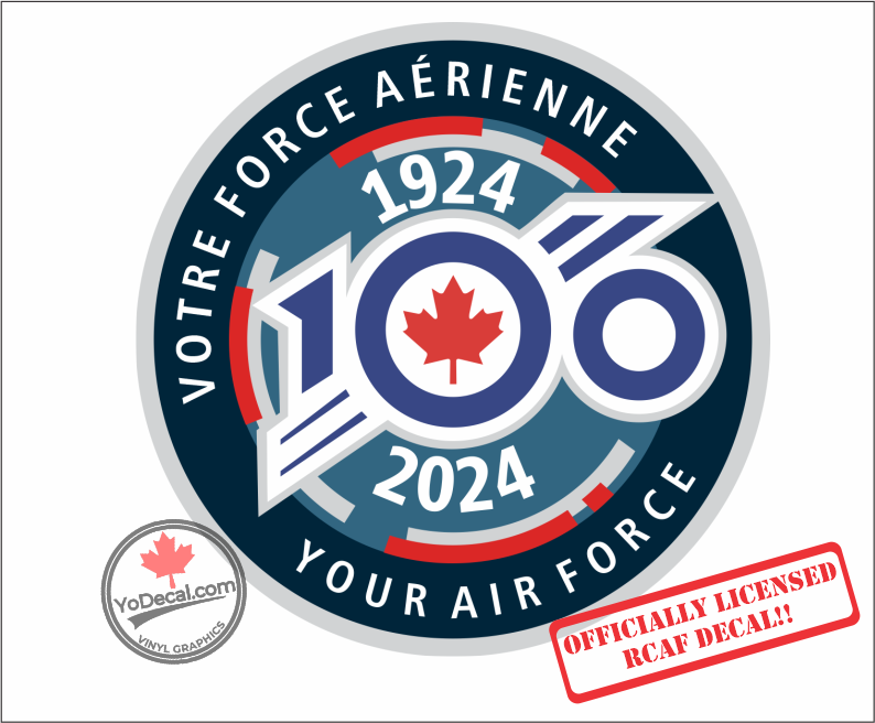 'RCAF 100th Anniversary Centennial Command Decal' Vinyl Decal Sticker ...