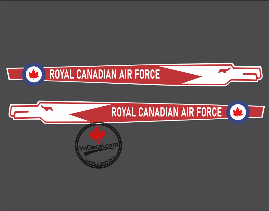 'RCAF Golden Hawks Sabre Flash (PAIR) Full Colour' Premium Vinyl Decal / Sticker (Copy)