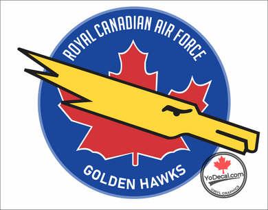 'RCAF Golden Hawks Badge Crest Full Colour' Premium Vinyl Decal / Sticker