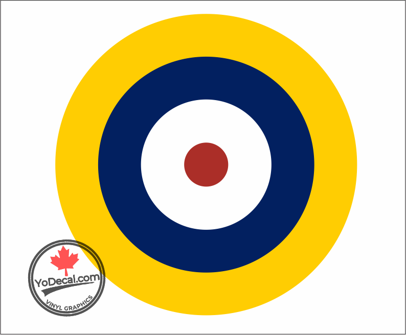 'RCAF Type A-1 Roundel Full Colour' Premium Vinyl Decal / Sticker ...