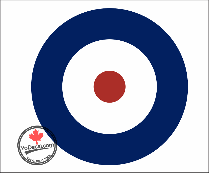 'RCAF Type A Roundel Full Colour' Premium Vinyl Decal / Sticker ...