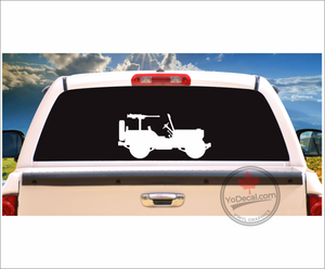 'Rat Patrol Jeep Willys 50 Cal (PAIR)' Premium Vinyl Decal / Sticker