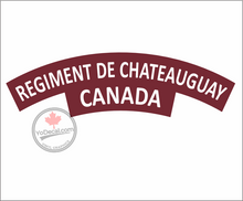 Regiment de Chateauguay WWII Shoulder Flash Premium Vinyl Decal / Sticker