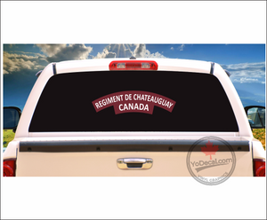 Regiment de Chateauguay WWII Shoulder Flash Premium Vinyl Decal / Sticker
