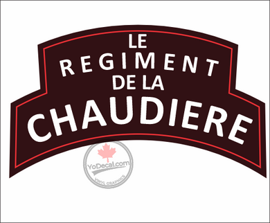 Regiment De La Chaudiere WWII Shoulder Flash' Premium Vinyl Decal / Sticker