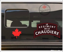 Regiment De La Chaudiere WWII Shoulder Flash' Premium Vinyl Decal / Sticker