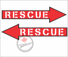 'RESCUE Arrow 1' Premium Vinyl Decal / Sticker