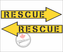 'RESCUE Arrow 1' Premium Vinyl Decal / Sticker