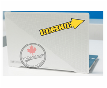 'RESCUE Arrow 1' Premium Vinyl Decal / Sticker