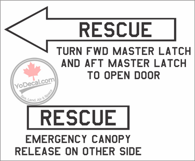 'RESCUE USAF 2' Premium Vinyl Decal Sticker
