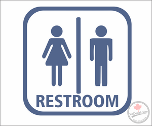 'Restroom Washroom Male Female Standard 1' Premium Vinyl Decal / Sticker