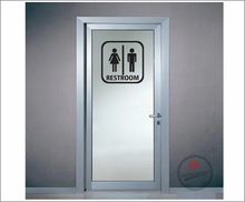 'Restroom Washroom Male Female Standard 1' Premium Vinyl Decal / Sticker