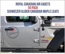 Royal Canadian Air Cadets (50 Pack) Schweizer Glider Maple Leaf Premium Vinyl Decals