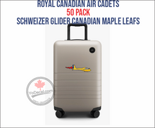 Royal Canadian Air Cadets (50 Pack) Schweizer Glider Maple Leaf Premium Vinyl Decals