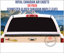 Royal Canadian Air Cadets (50 Pack) Schweizer Glider Maple Leaf Premium Vinyl Decals