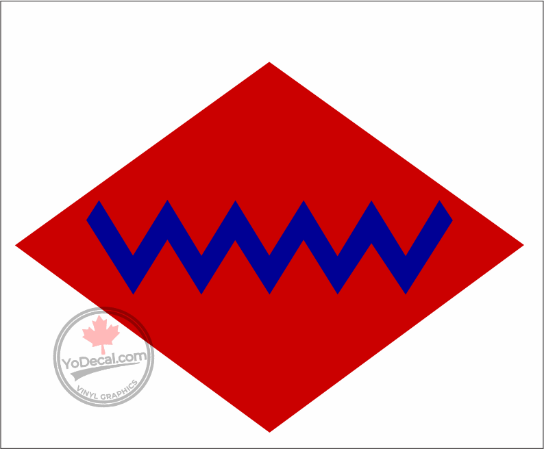 'Royal Canadian Artillery 1st Formation WWII' Premium Vinyl Decal / Sticker
